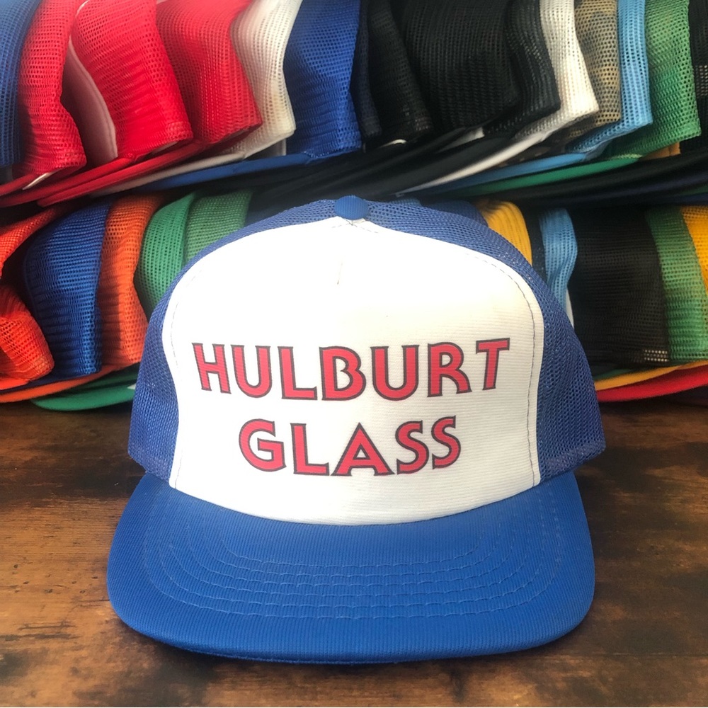Vintage 80s Streetwear Hulbert Glass Trucker Hat